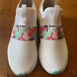 Puma Women's White Sneakers with Colorful Strap